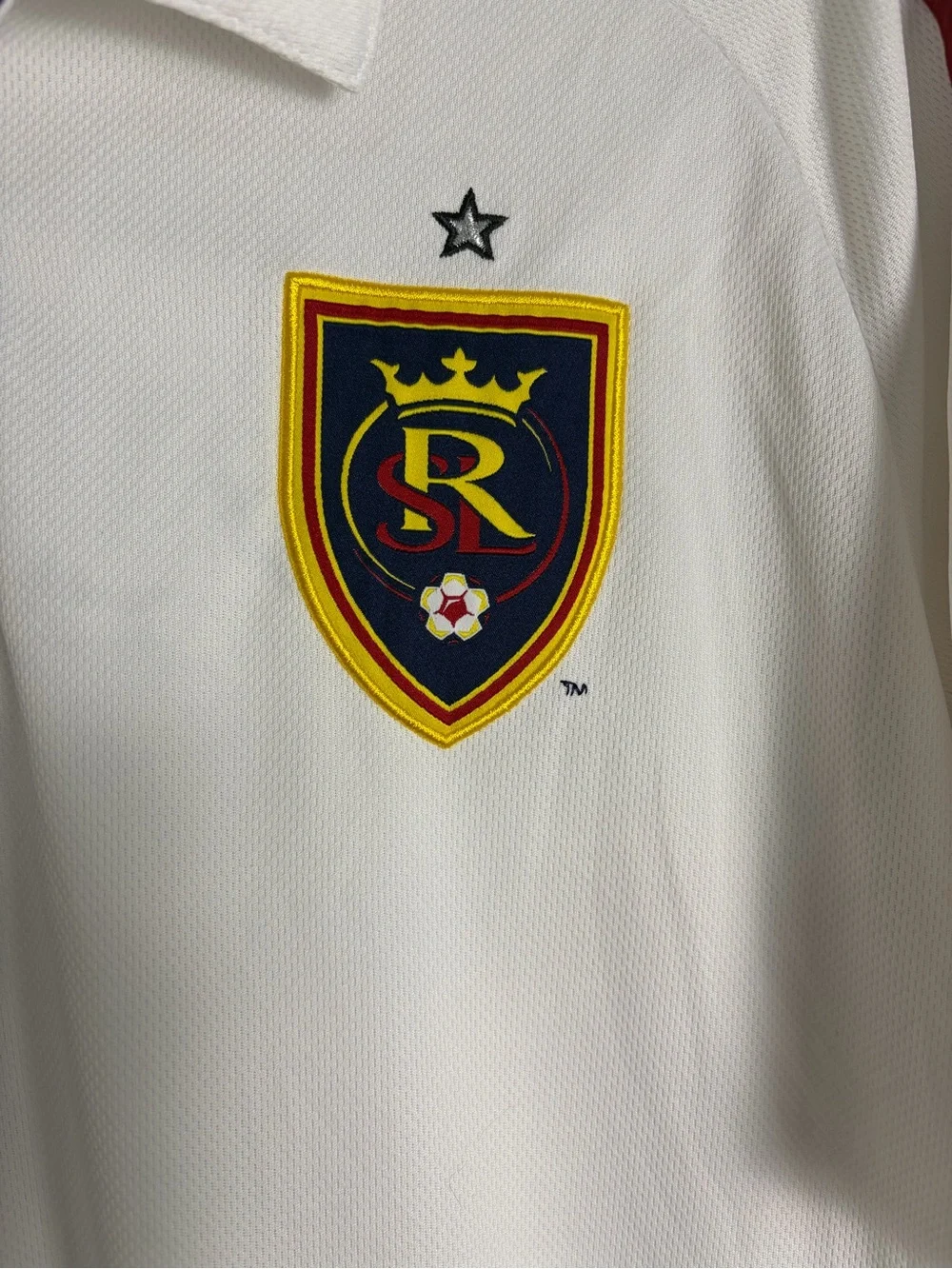 Adidas Real Salt Lake Away Soccer Jersey Polo Collar Size L MLS